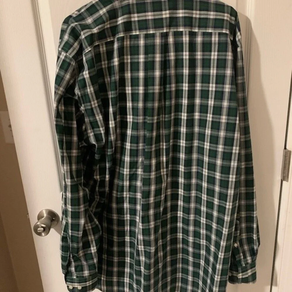 Stafford Green Plaid Dress Shirt - 17 1/2 36/37